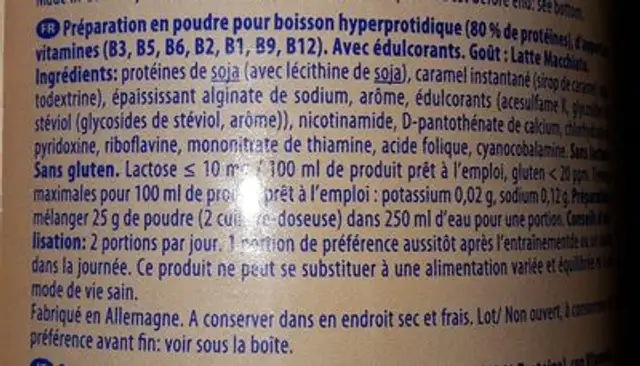 Inko Inko Active Soja + Sans Lactose Vanille Bo? ingredients label