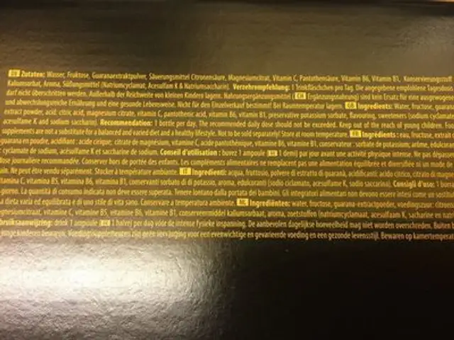 Inkospor X-treme Guarana ingredients label