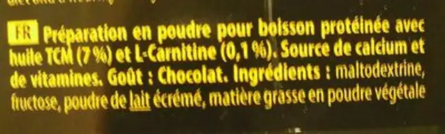 X-treme Weight Gainer Chocolate, Schokolade ingredients label