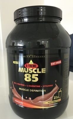 X-treme Muscle 85, Fat Free front packaging