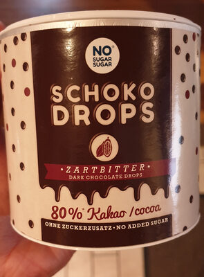 Schoko Drops Zartbitter front packaging