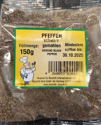 Pfeffer schwarz gemahlen
