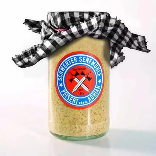 Scharfer Honig Senf, süßlich front packaging