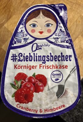 Körniger Frischkäse mit Cranberry- und Himbeerzubereitung front packaging