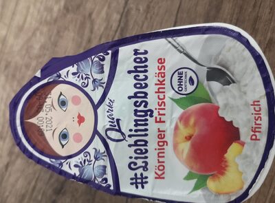 Lieblingsbecher Körniger Frischkäse Pfirsich