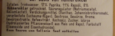 Wasner Vegetarischer Leberkas Paprika ingredients label