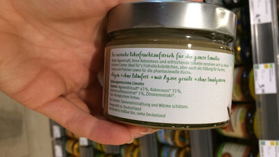 Karin Lang Kokos-Limetten-Aufstrich, 250 GR Glas