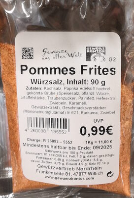 Pommes Frites Würzsalz