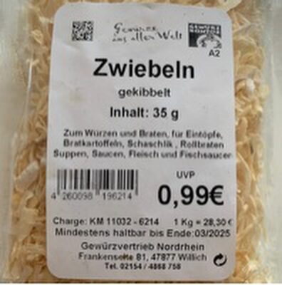 Zwiebeln gekibbelt