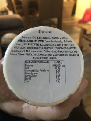 Torney Eiersalat ingredients label