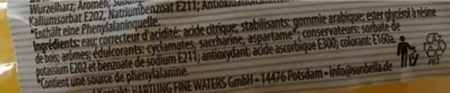 Sun bella ingredients label