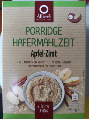 Porridge Hafermahlzeit - Apfel-Zimt