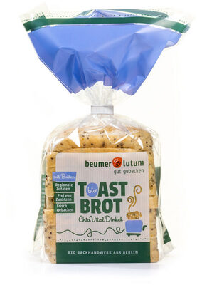 Bio Toastbrot Chia Vital Dinkel 4260124590115 Bio Dinkelbuttertoast mit Chia