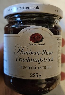 Himbeer-Rose-Fruchtaufstrich front packaging