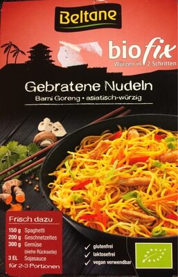 biofix Gebratene Nudeln (Bami Goreng) front packaging