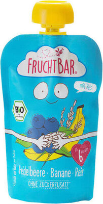 Fruchtpüree Heidelbeere-banane-reis