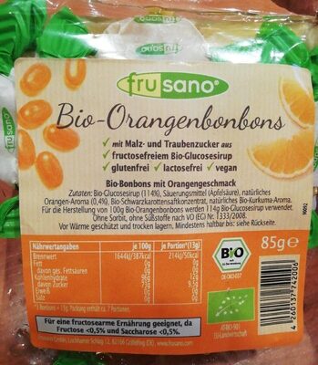 Bio-orangenbonbons