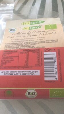 Galletas de Quinoa organicas con pepitas de chocolate