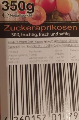 Abricots front packaging