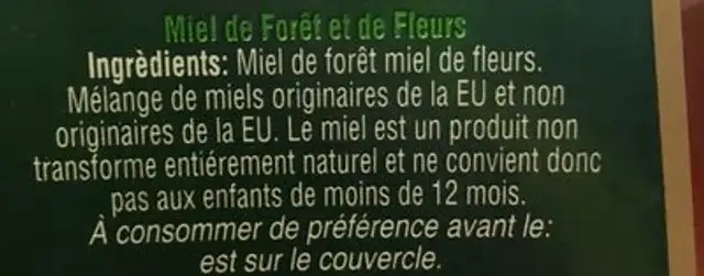 Cam Bali ingredients label