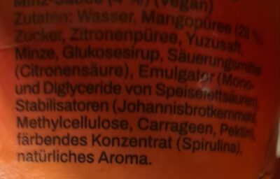 REWE MÄLZER & FU Sorbet Mango Chill 500ml 5,99€ 1l 11,98€ ingredients label