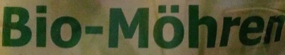Bio-Möhren ingredients label
