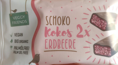 Schoko Kokos Erdbeere front packaging