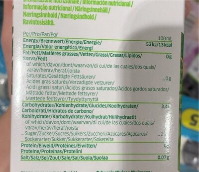 Coco coconut water pure organic nutrition facts table