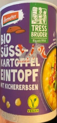 Bio Süßkartoffel Eintopf mit Kichererbsen