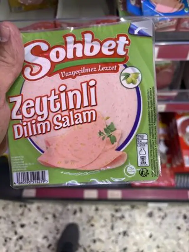 Zeytinli ingredients label