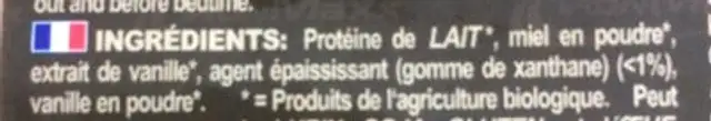 Natural Protein , Vanille ingredients label