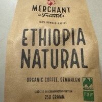 Ethiopia Natural, Organic Coffee, gemahlen