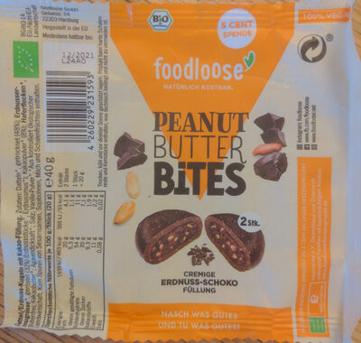 Peanut butter bites front packaging