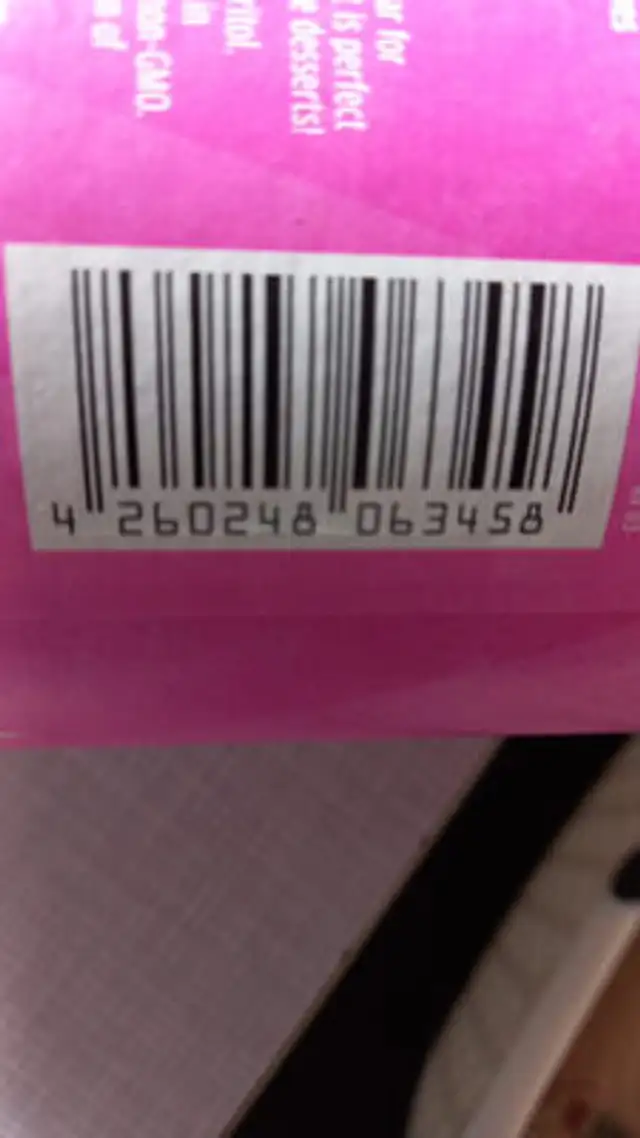 Puder Erythrit ingredients label