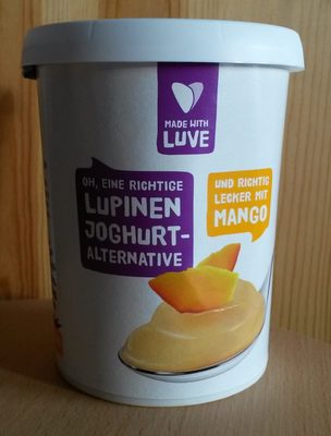 Lupinen Joghurt-Alternative Mango, Fermentiert mit Veganen Joghurtkulturen front packaging