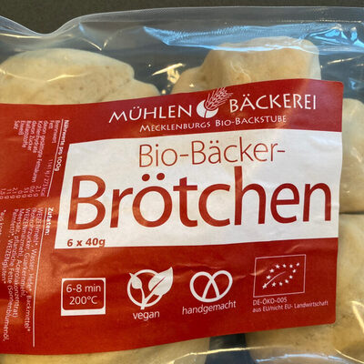 Bio-Bäcker Brötchen front packaging
