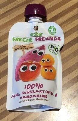 Apfel, Süßkartoffel & Mandarine front packaging