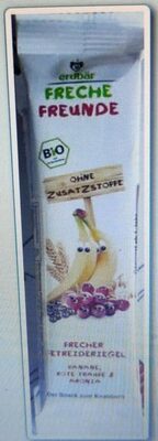 Frecher Getreideriegel Banane rote Traube Aronia