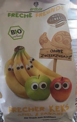 Erdbär Freche Freunde Frecher Keks Apfel & Banane front packaging