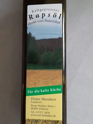 Rapsöl, kaltgepresst