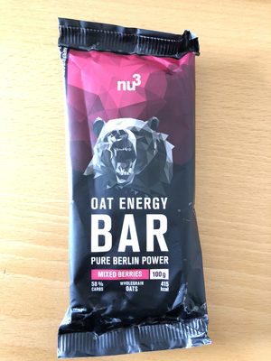 Nu3 Oat Energy Bar, Mixed Berries, 10 X