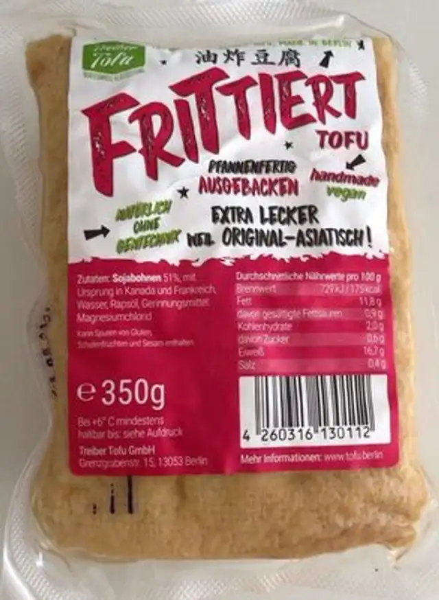 Frittiert Tofu front packaging