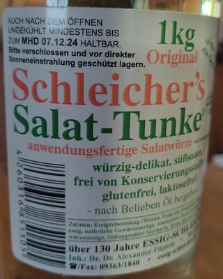 Original Schleicher's Salat-Tunke