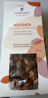 Rosinen in Vollmilchschokolade