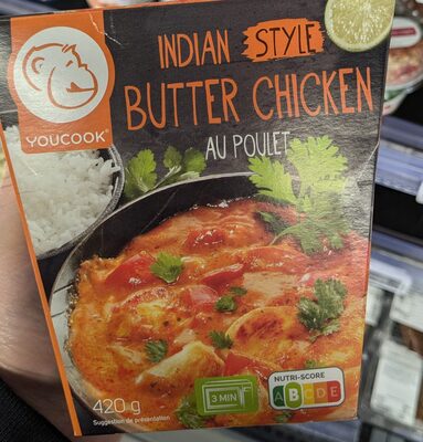 Indian style butter chicken front packaging