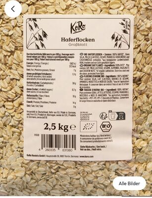 Organic Thick Rolled Oat Flakes
