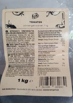 Demi tomates séchées - salés