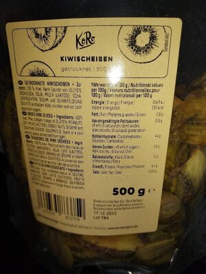 Tranches de kiwi séchées