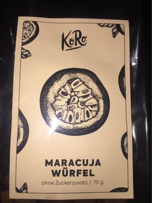 Cubes des fruits de la passion sans sucre ajouté