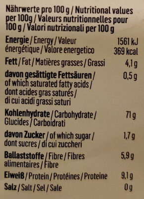 Quinoa soufflé bio nutrition facts table